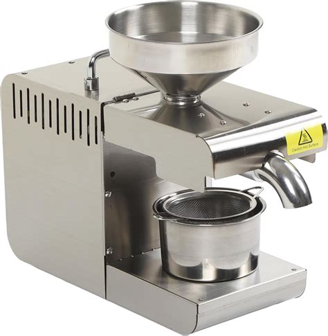 Amazon.com: T1 Oil Press Machine, Electric Cold Hot Oil Press Stainless ...