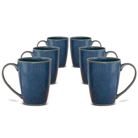 Buy Mugs India, Galaxy Blue Coffee Mug Set of 6 Ceramic Tea Mug, Milk ...