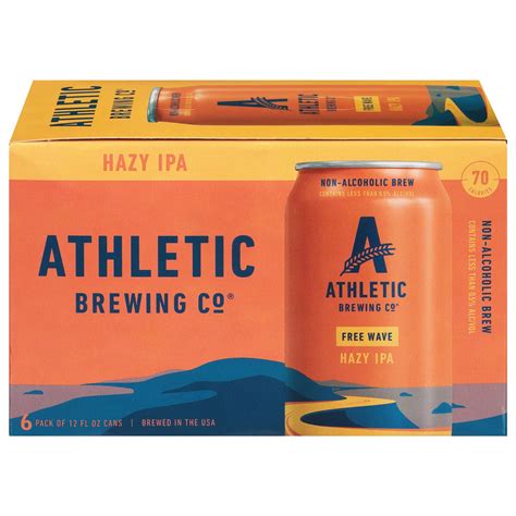 Athletic Brewing Co Non Alcoholic Free Wave Hazy IPA Brew Craft Beer 6 ...