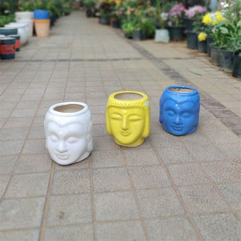 Buddha - Ceramic Pot (5 inch) | Paudha Ghar