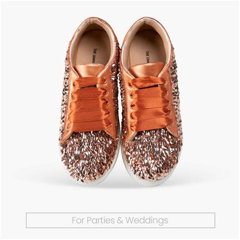 Shop Apricot Crush Sequin Sneakers - Buy Your Bridal Pair! - The Quirky ...