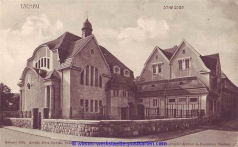 Synagogue 1914 Tachau Synagoge - Wiener Werkstätte Postkarten
