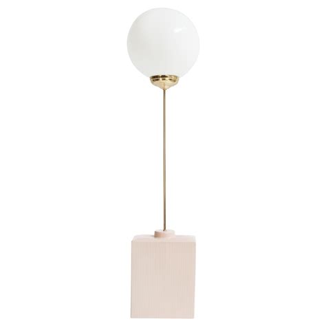 Brass "Two Cylinders" Floor Lamp, Square in Circle at 1stDibs