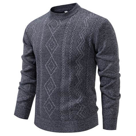Big and Tall Sweaters for Men Textured Ribbed Knit Top Slim Fit Crew ...