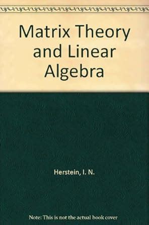 Buy Matrix Theory and Linear Algebra Book Online at Low Prices in India ...