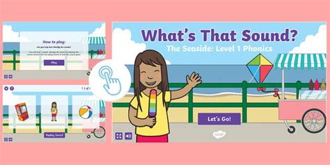 Level 1 Phonics The Seaside Environmental Sounds Game