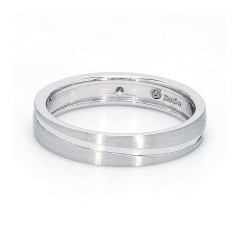 Simple Platinum Couple Rings with Curvilinear Groove JL PT 569 – Jewelove™