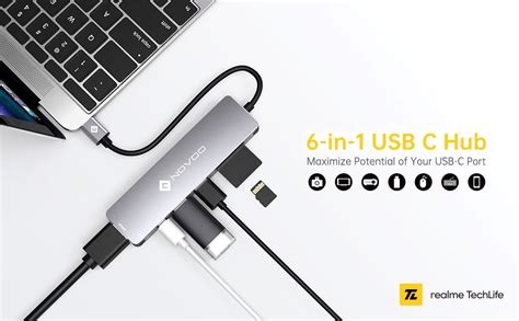 Buy Novoo 6-in-1 Pro USB-C Hub with 2 USB-A Port, USB-C PD Port, HDMI ...