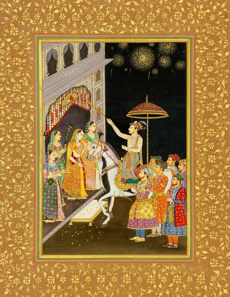 Wedding Procession | Exotic India Art | Mughal miniature paintings ...