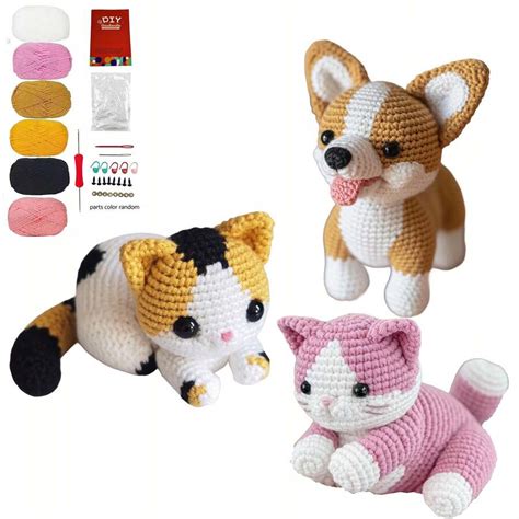 1Set Animal Crochet Kit For Beginners, Beginner Crochet Kit For Adults ...