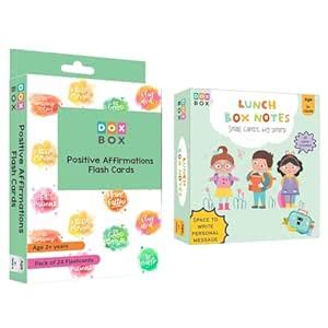 Buy Combo of Positive Affirmations Flashcards- Pack of 24 & Lunch Box ...