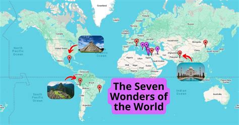 Old 7 Wonders of the World Map 的图像结果