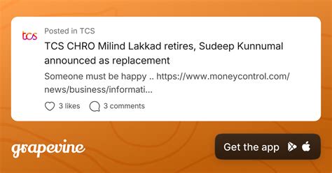 TCS CHRO Milind Lakkad retires, Sudeep Kunnumal announced as ...