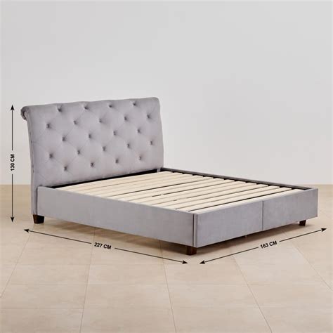Buy Stellar Ora Fabric Queen Bed with Drawer Storage - Grey from Home ...