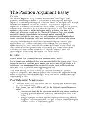Image result for Position Argument Essay Example