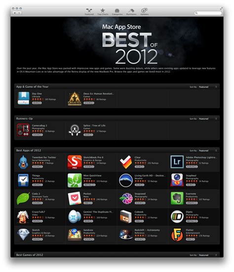 Mac App Store â Best of 2012