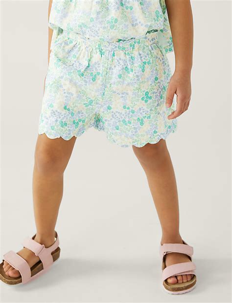 Buy 2pc Pure Cotton Floral Top & Bottom Outfit (2-8 Yrs) at Marks & Spencer