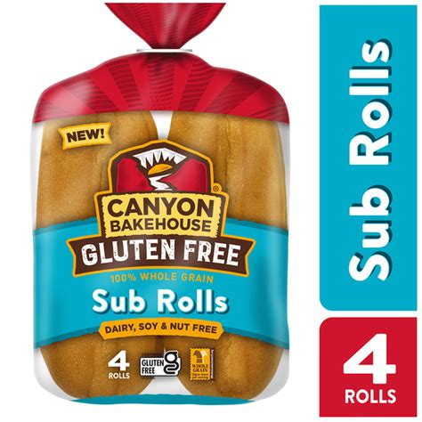 Canyon Bakehouse Sub Rolls, Gluten Free, Whole Grain