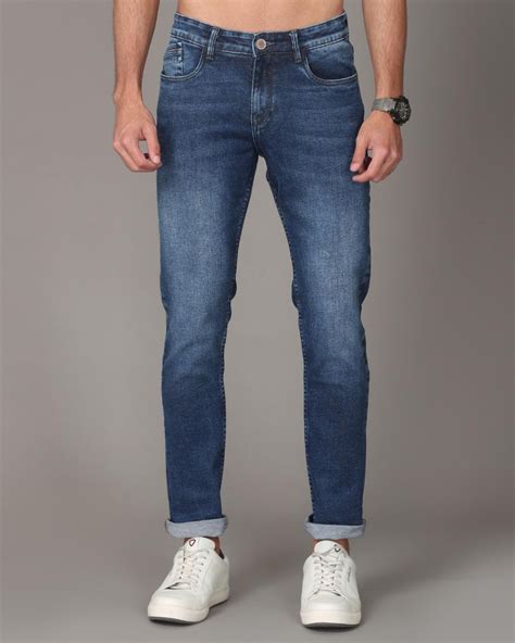 Buy Men's Blue Slim Fit Jeans Online in India at Bewakoof