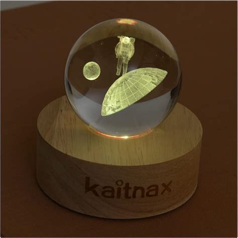 kaitnax 3D Crystal Ball Astronaut LED Night Light India | Ubuy