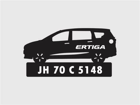 Car Shape Number Plate Keychain - VS69 - Maruti Suzuki Ertiga; Wisholize