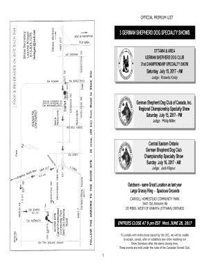 Fillable Online 3 german shepherd dog specialty shows - Canuck Dogs Fax ...