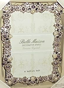 Belle Maison Picture Frame 4" x 6" 3B31-46 ~ Decorative Jewels Crystals ...