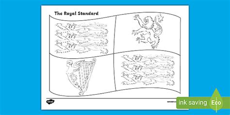 The Royal Standard Colouring Sheet (teacher made) - Twinkl