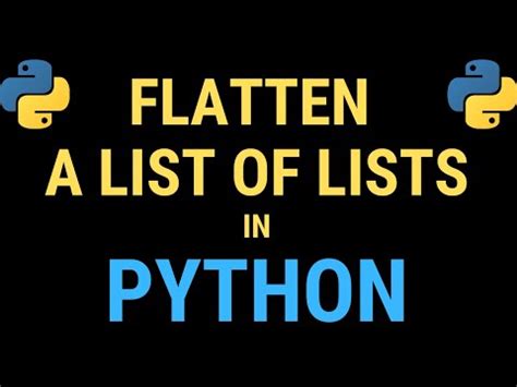 Flatten Nested List Python 的图像结果