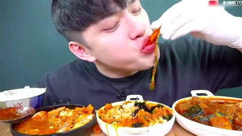 韩国吃播：深渊巨口小哥韩式家常饭、拌饭合集！优秀的米饭和下巴_腾讯视频