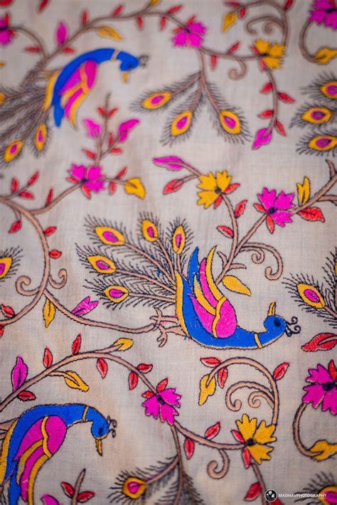 Peacock Kashmiri Embroidery Shawl – The Shawl Studio