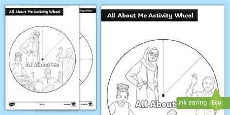 KS2 All About Me Activity Wheel - PSHE and Wellbeing