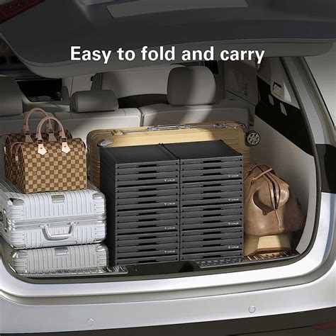 Buy Zarler 18 Compartments Collapsible Drop Front Shoe Storage Boxes ...