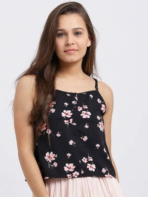 Buy Trend Arrest Black Floral Top Online