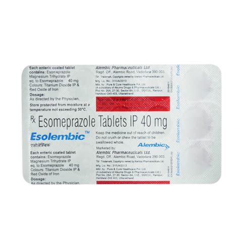ESOLEMBIC 40 - Strip of 15 Tablets : Amazon.in: Health & Personal Care