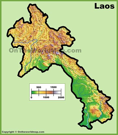 Laos Geography Map , Political Map of Laos – QUPK