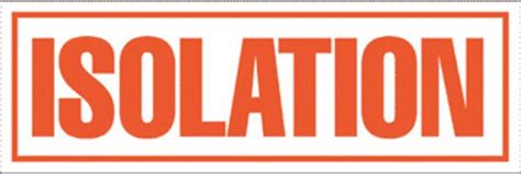 Image result for Isolation Signs Color-Coded