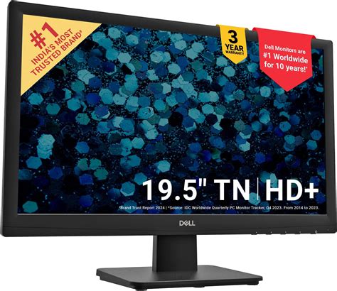 Dell-D2020H 20" (49.53 cm) HD+ Monitor, TN Panel, Contrast Ratio 600:1 ...