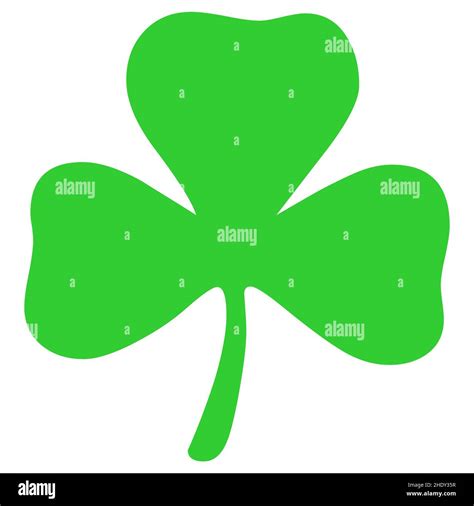 Green 3 leaf clover symbol icon Stock Photo - Alamy