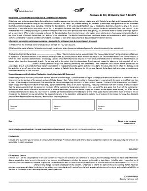Fillable Online csb co csb account opening form a 135 cpc Fax Email ...