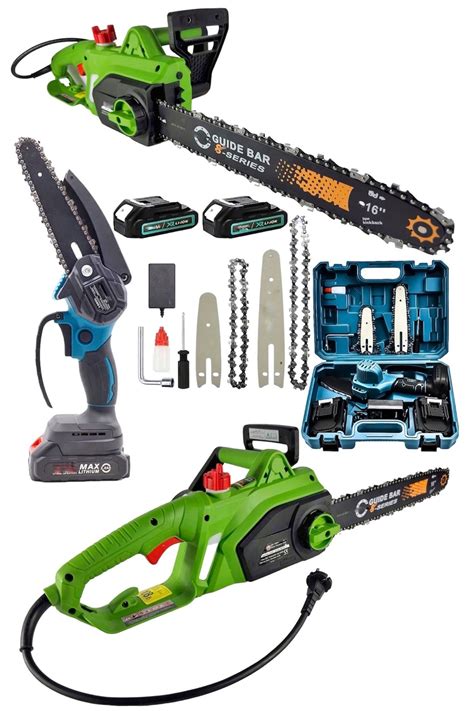 Germany Steel 2'li Set 4800w Elektrikli Hızar Testere Ağaç Odun Kesme ...