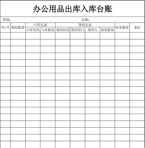 办公用品出库入库台账(库管用)_word文档在线阅读与下载_免费文档