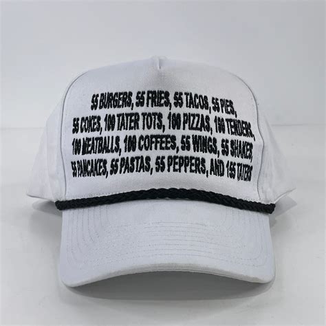 55 burgers 55 fries pay it forward custom embroidered snapback cap ...