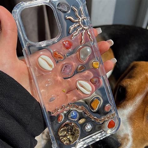 Resin Aesthetic Phone Case, Decoden Phone Case for iPhone 17 16 15 14 ...