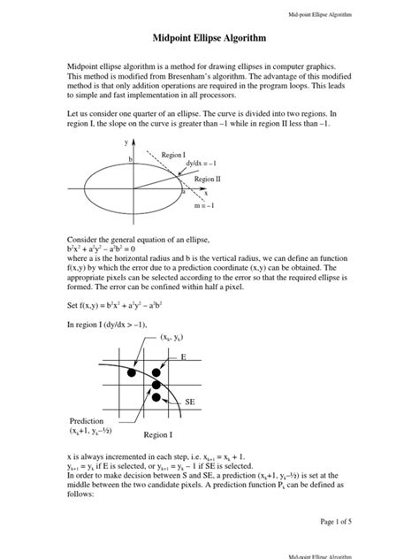 Image result for Midpoint Ellipse Drawing Algorithm Gatevidhyaya