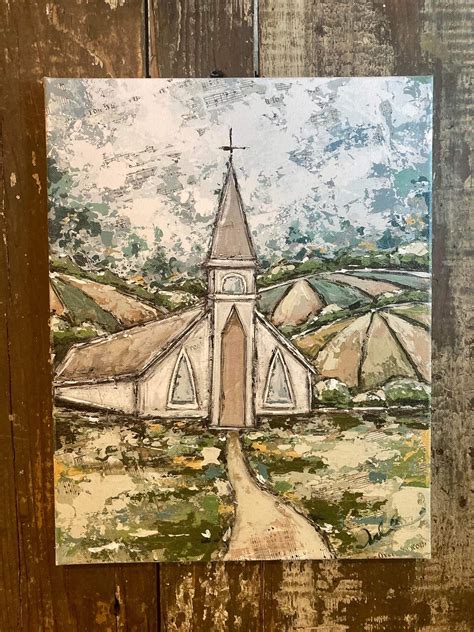 Countryside Church Canvas Print – Southern Bales-Art by Allie's Studio