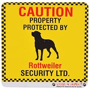 Buy Paws 2 Think Caution - Rottie Gate Sign Board For Dog Online at Low ...