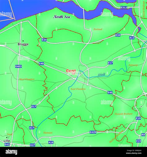 Belgium map poster hi-res stock photography and images - Alamy