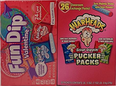 Buy Warheads Sour Dip Pucker Packs with Fun Dip Valentine Packs Online ...
