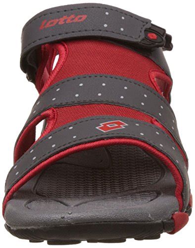 Buy Lotto Men's Grey/Red Sandals and Floaters - 9 UK/India (43 EU) at ...